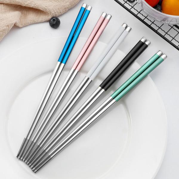 Korean Personalized Black Gold Chopsticks 304 Stainless steel